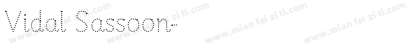Vidal Sassoon字体转换